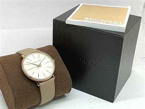 Womens Michael Kors Pyper Quartz Leather White Dial Rose 